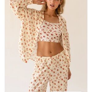 Dippin Daisy's Olivia Top and Pajama Pant Set Sz M